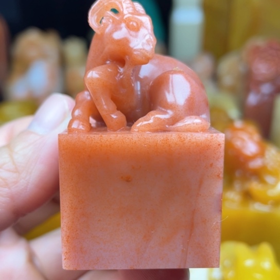 老挝石质地細膩光滑篆刻写字刀感十足