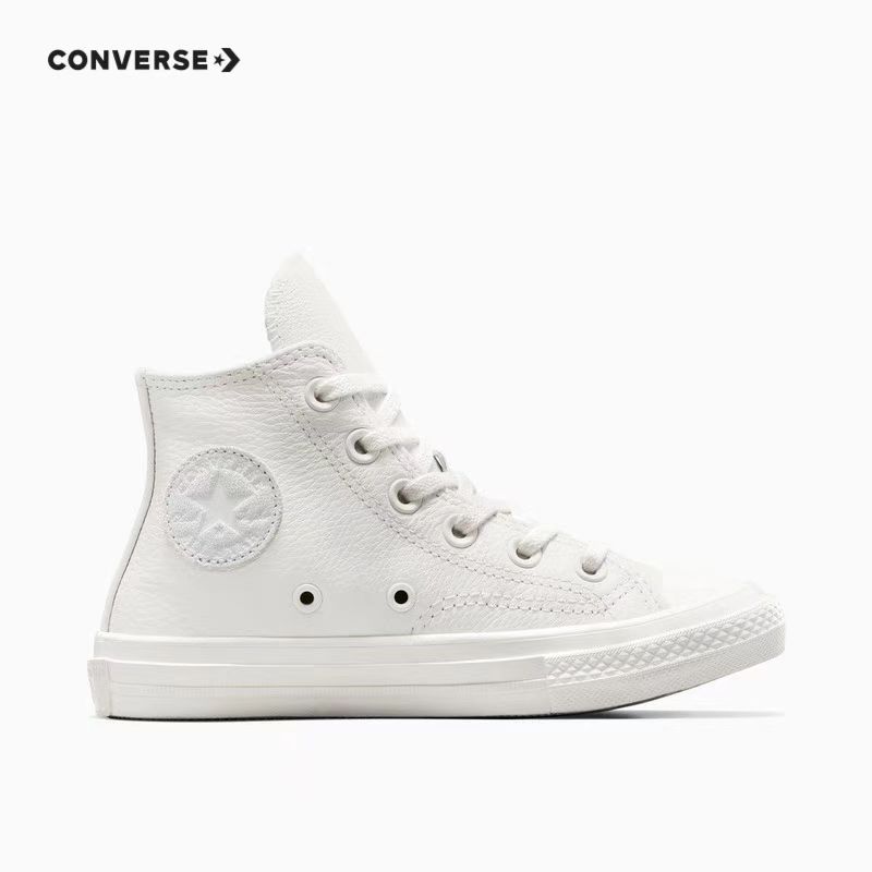 Converse匡威儿童鞋高帮皮面魔术贴运动高帮板鞋 A06801C、A06800C
