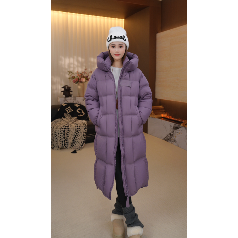 【泓老板】 新国标 90鹅绒 新款泡芙云感女士休闲百搭长款羽绒服