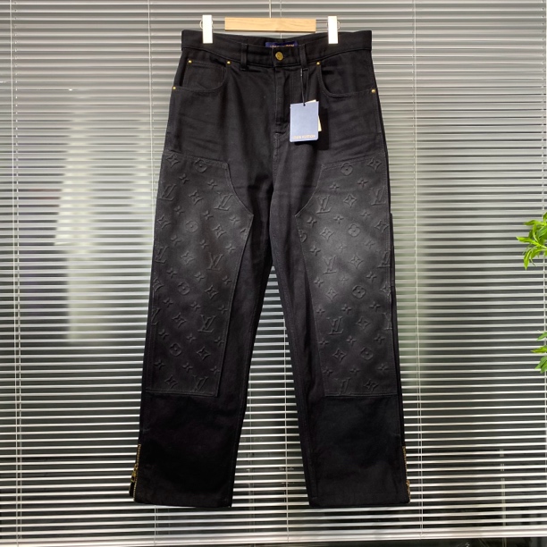 99新 LouisVuitton/路易威登 伐木工装裤 牛仔裤 浮雕 31码 k244