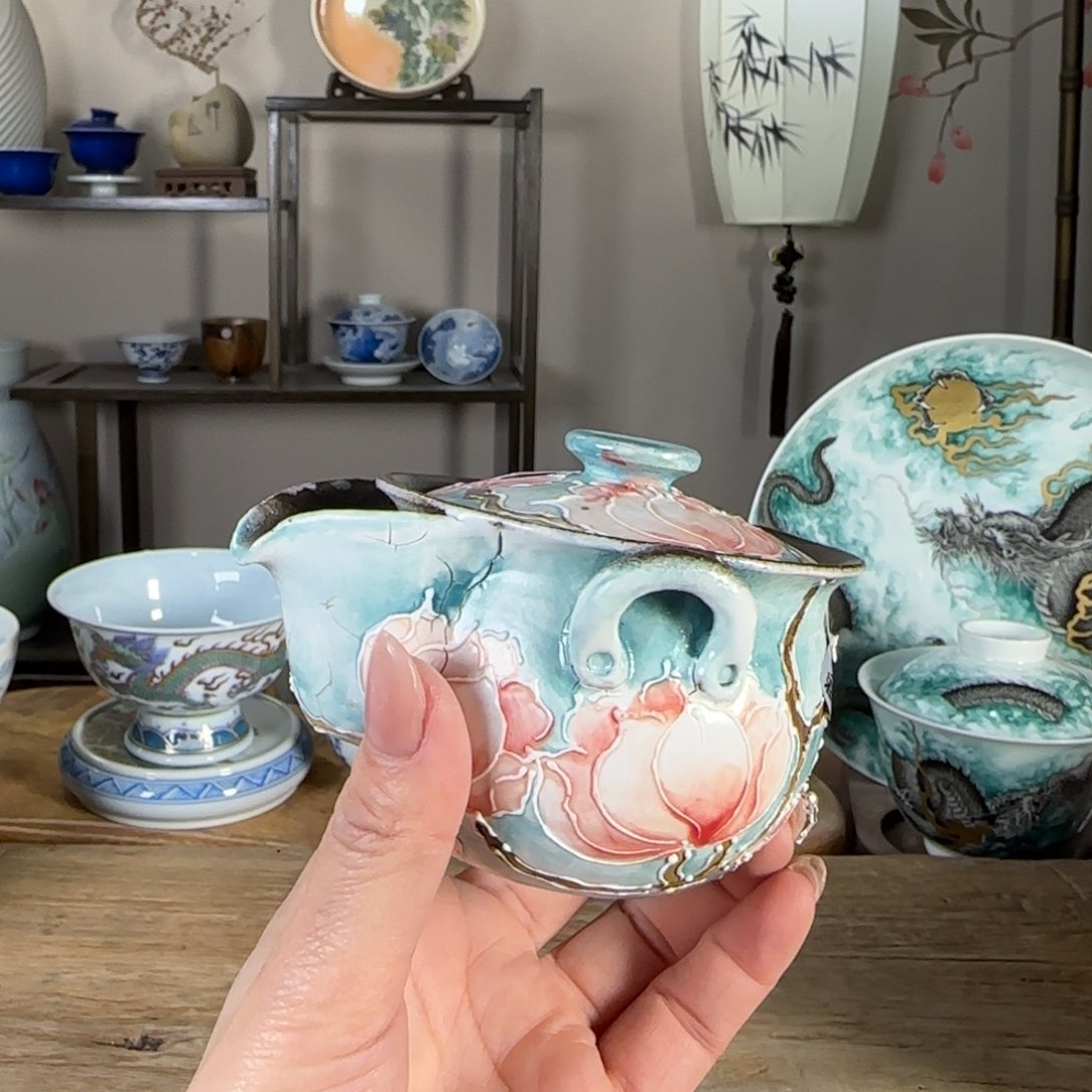 杯景德镇陶瓷柴烧多人