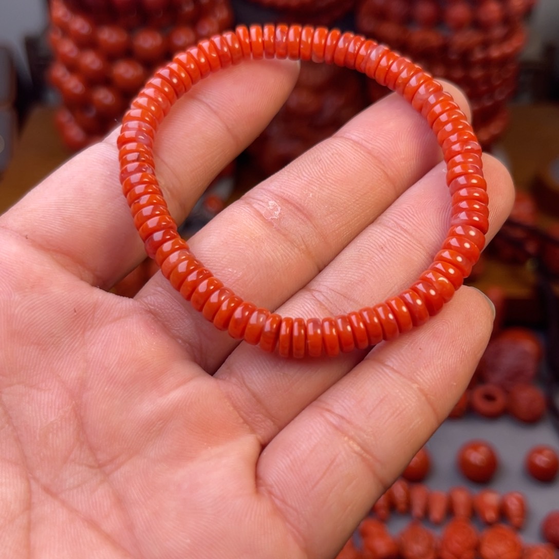 南红玛瑙瓦西精工直切单圈卡6➕未镶嵌