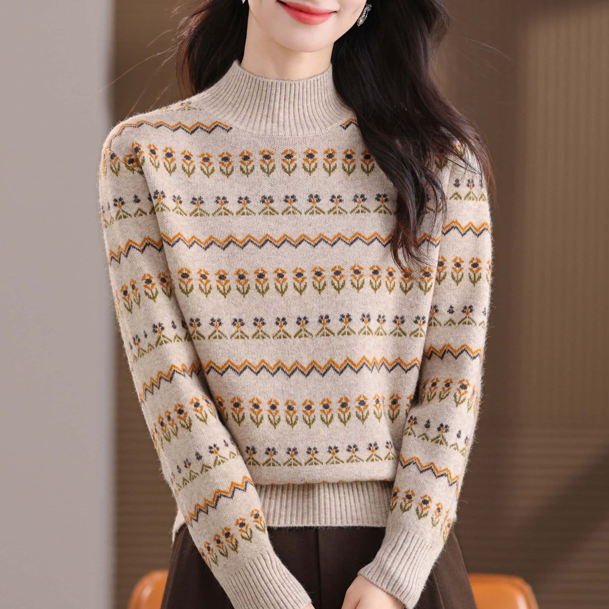 秋冬女装爆款打底衫内搭2025新款毛衣长袖圆领洋气百搭宽松上衣