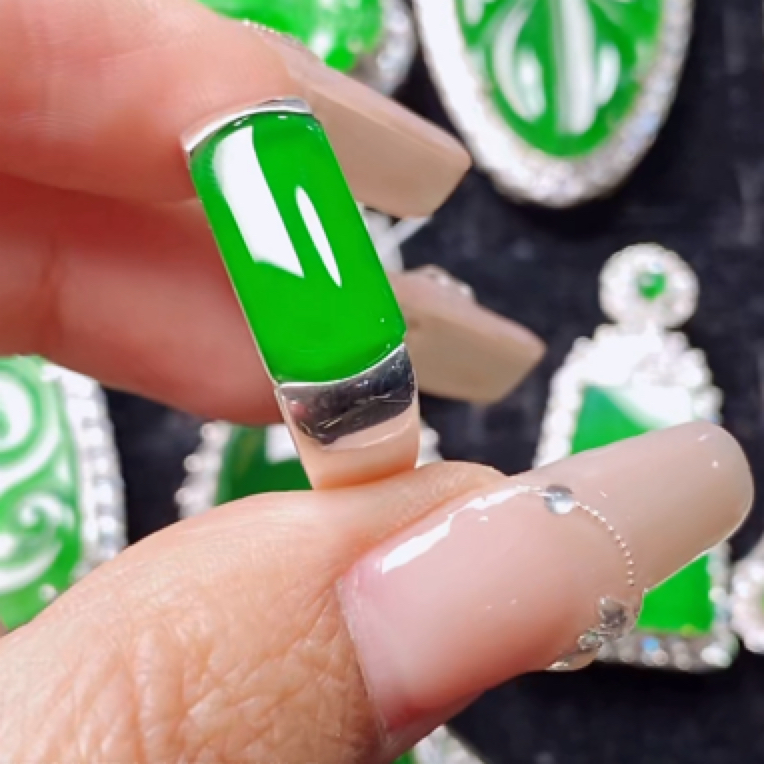 天然正品翡翠a货翡翠戒指