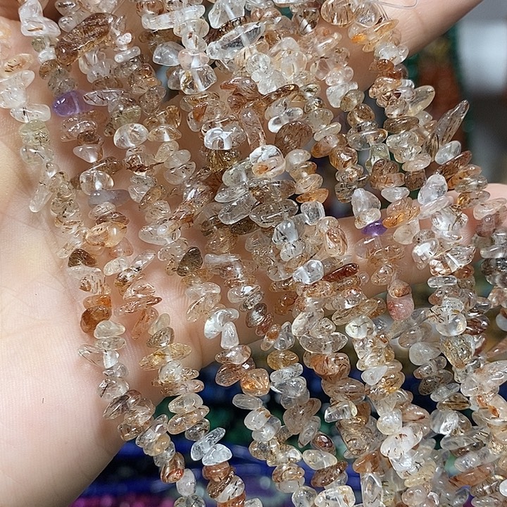 玛瑙/玉髓未镶嵌珠宝半成品天然黑金超七绕手4圈