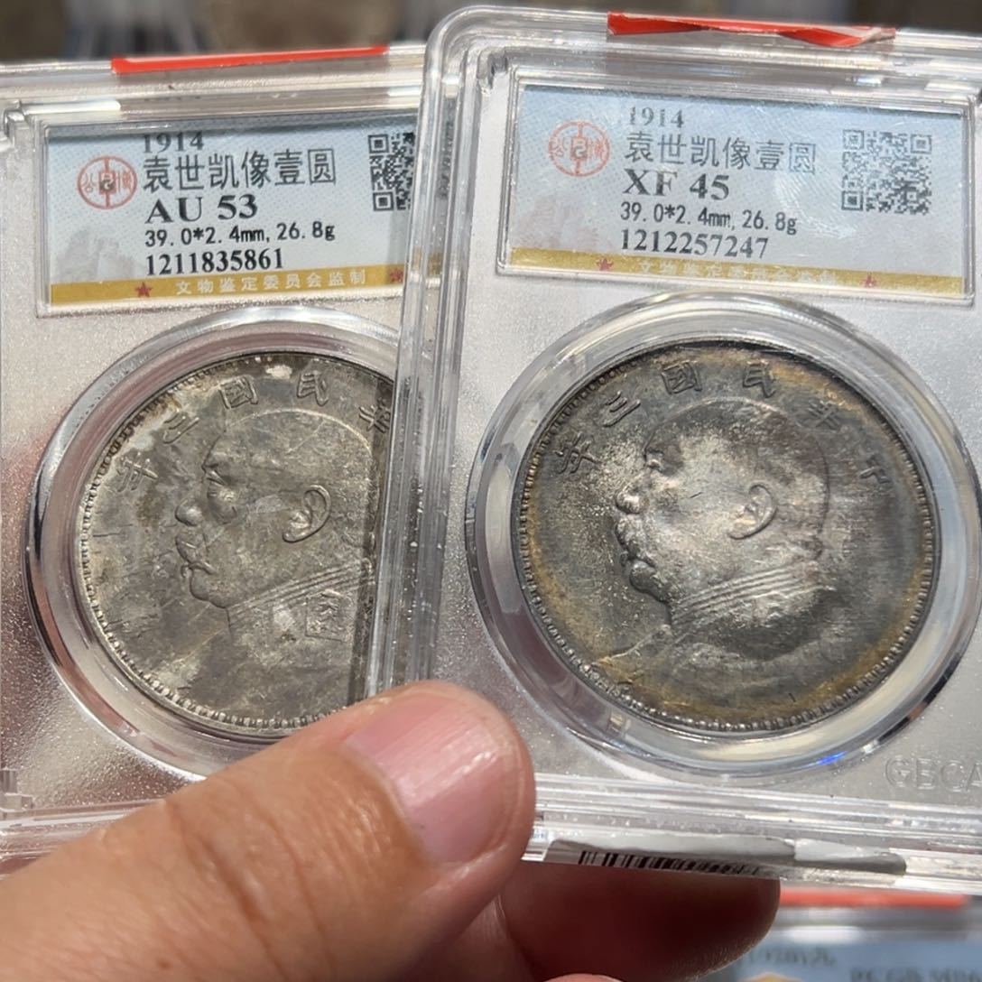 银途****子大头2枚银币5861，7247