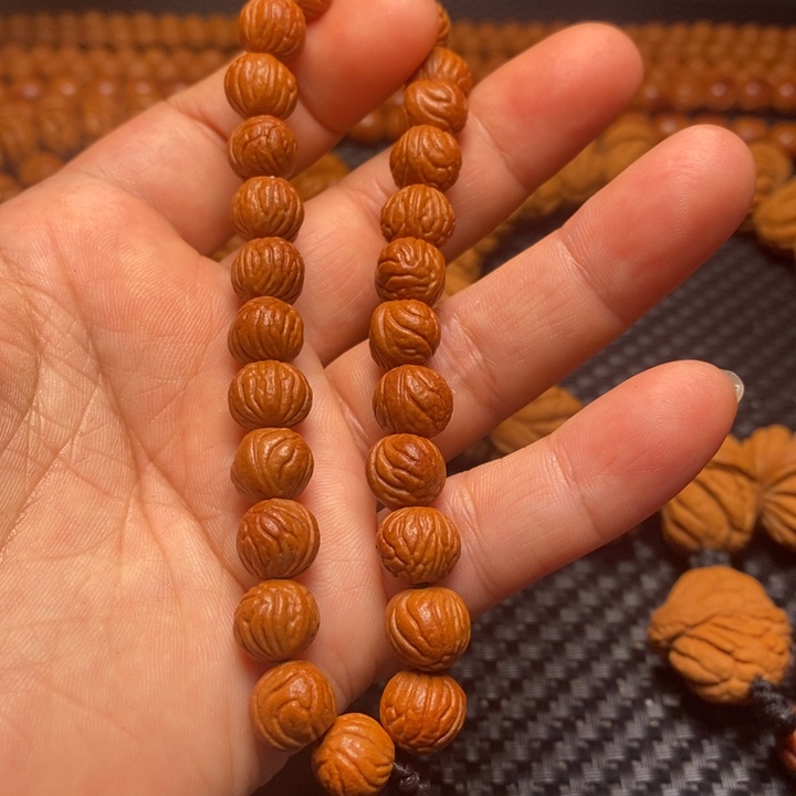 桃核手串龙纹桃核