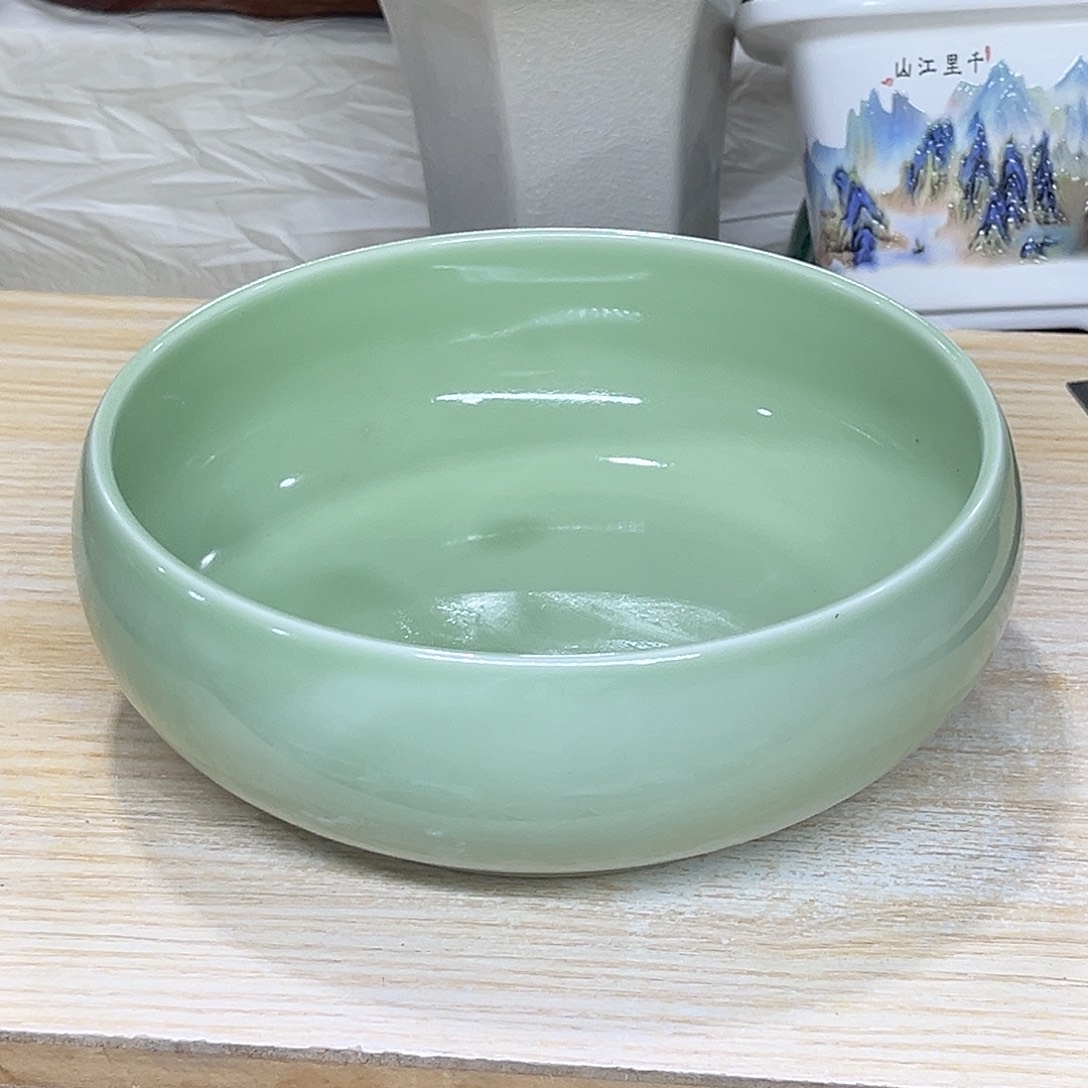 陶瓷绿植多肉微瑕花盆口径18*7.5无孔