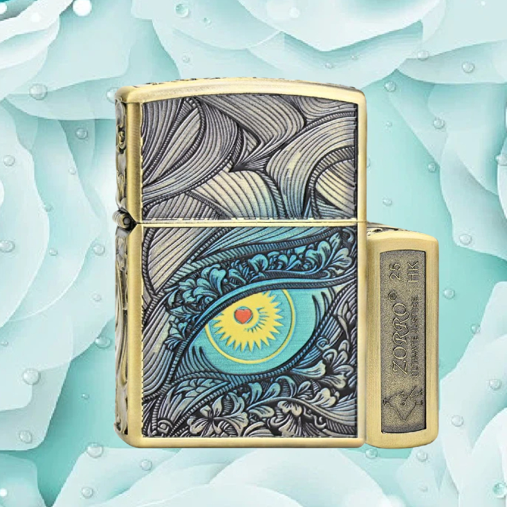 ZORRO佐罗青铜唐草含情防风打火机送男士无油D