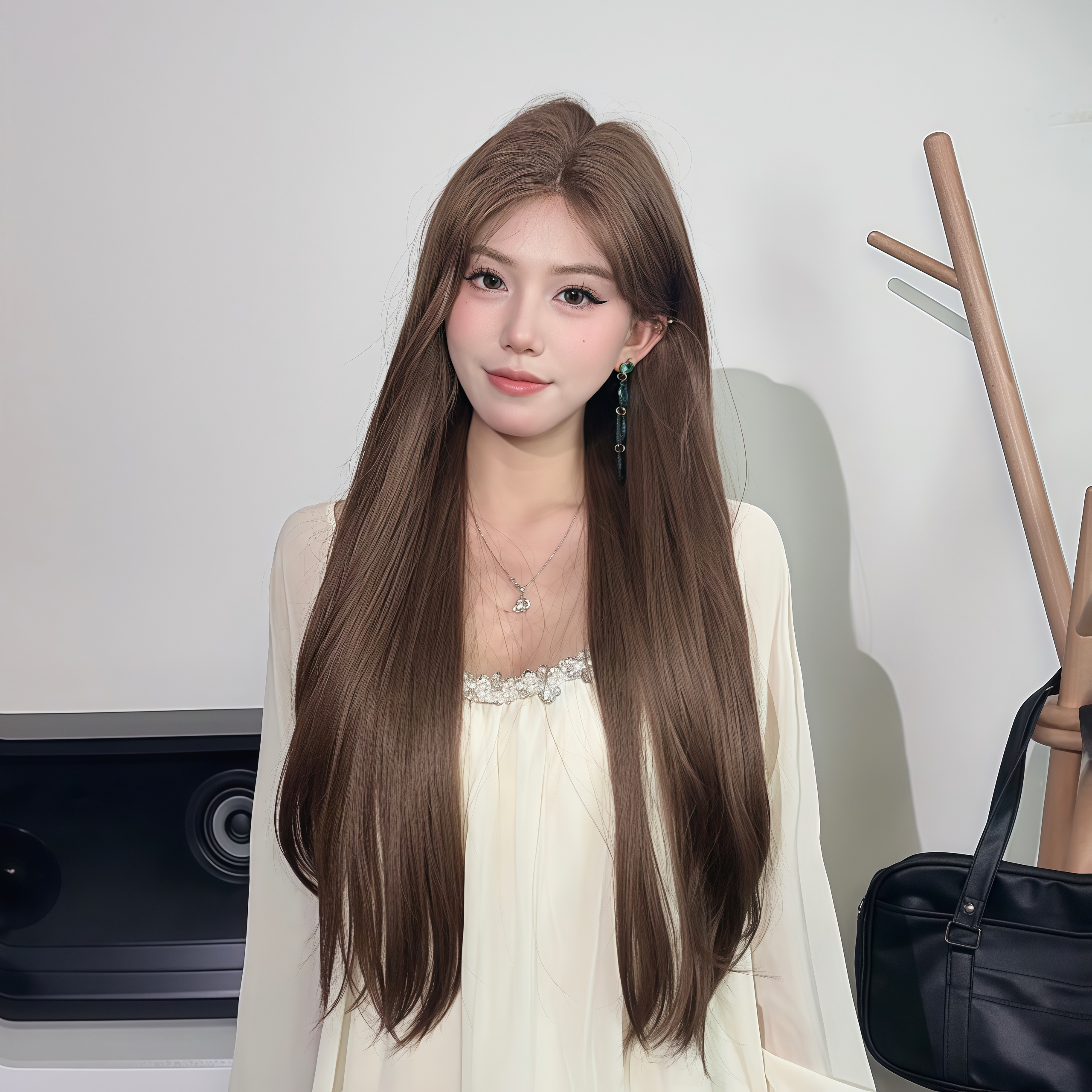 假发女款处女座头套露丝同款弹力内网卷发进口丝全新工艺头套