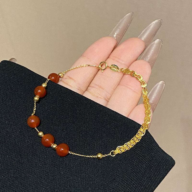 简约大气时尚百搭新中式ab凤尾链手链A3459