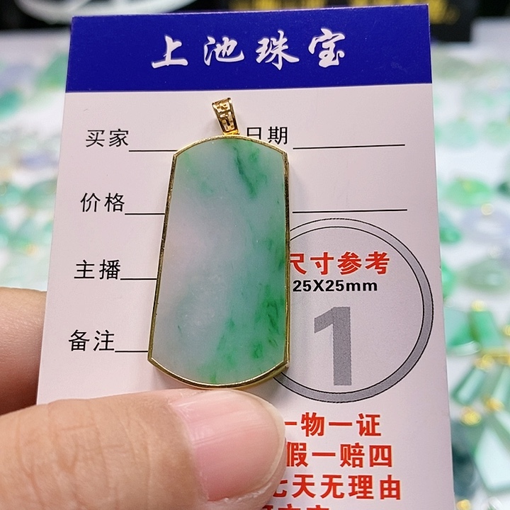 【闪购商品】翡翠颈饰18K金镶嵌有**好翡翠