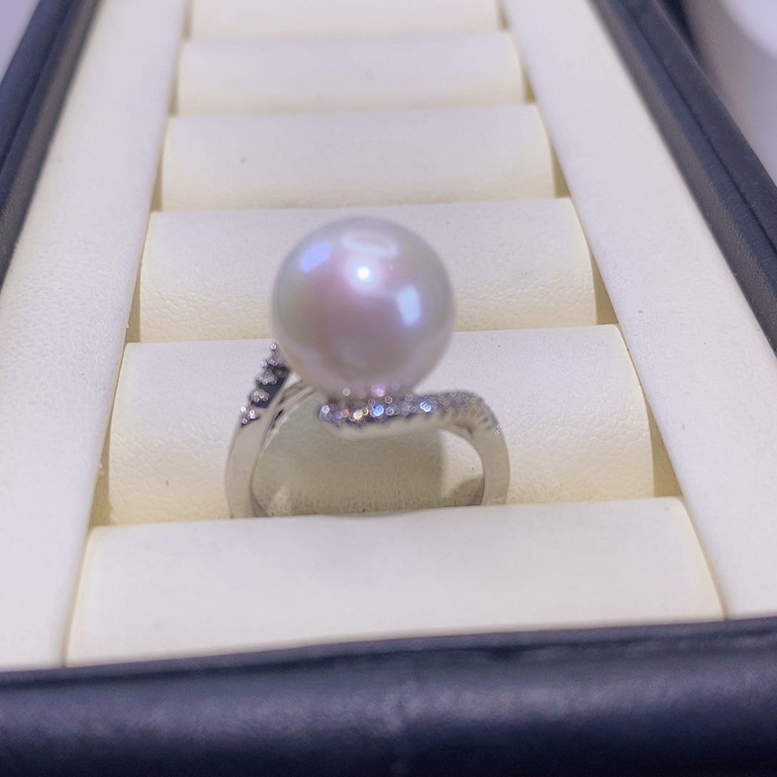 淡水珍珠戒指合金