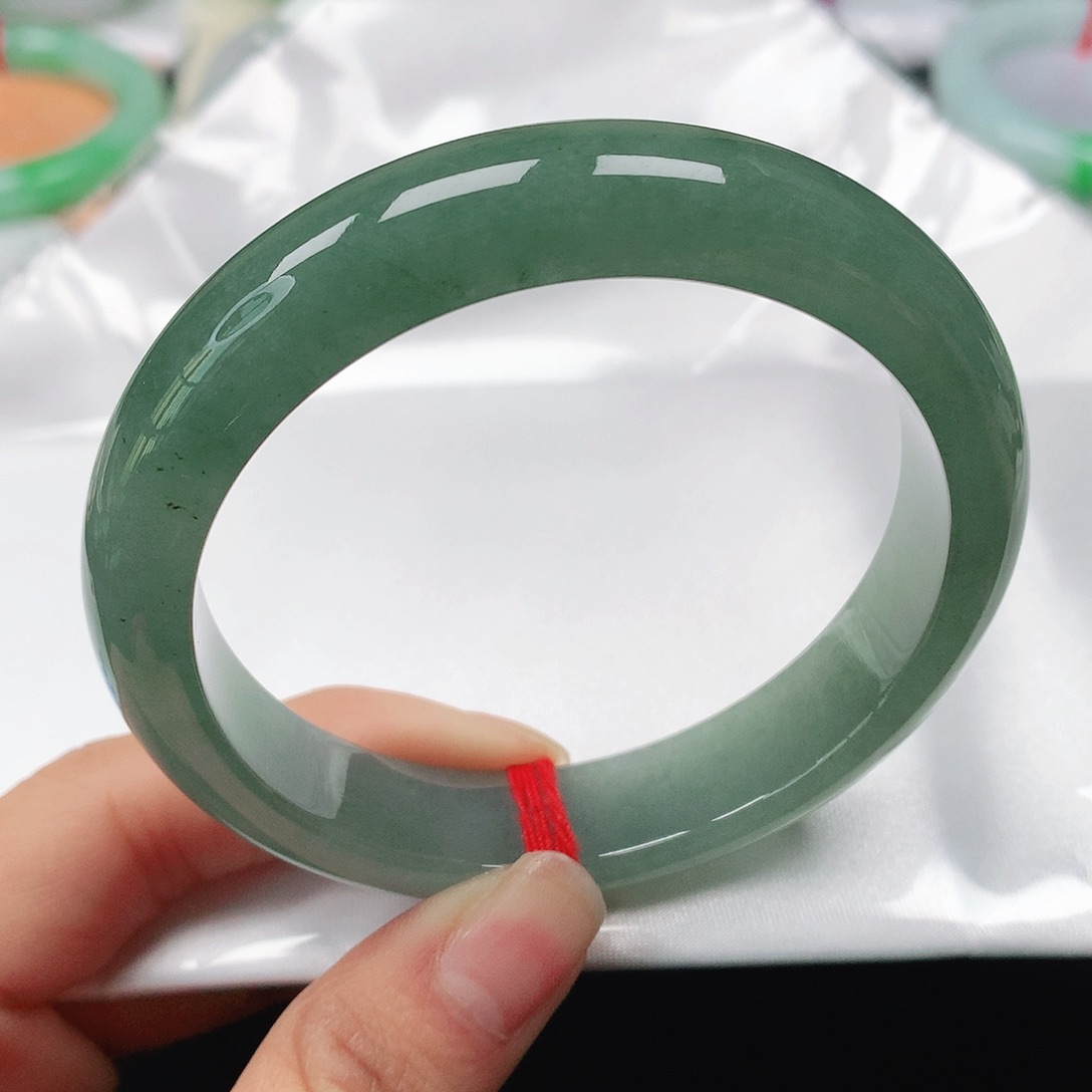 翡翠手镯未镶嵌天然翡翠手镯56