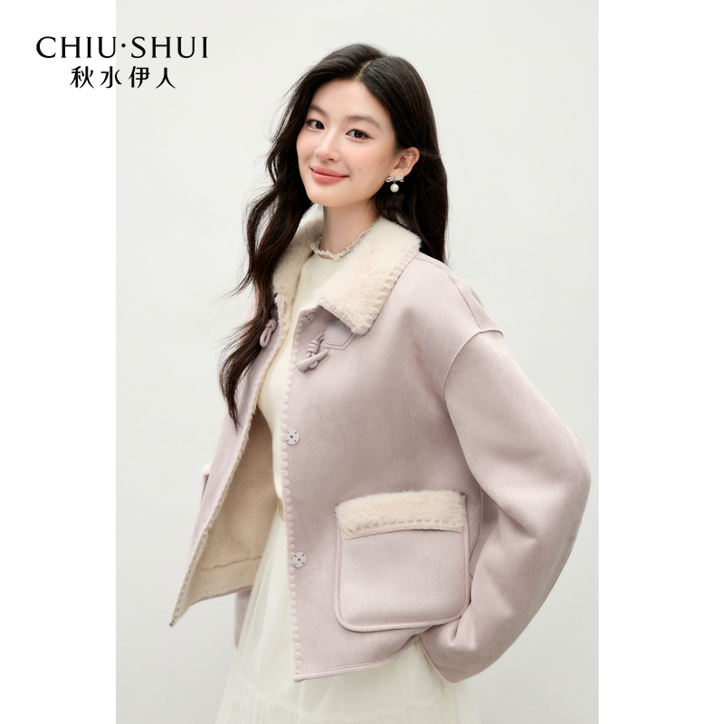 【诗语】人造皮草 秋水伊人口袋仿皮草625494M311373