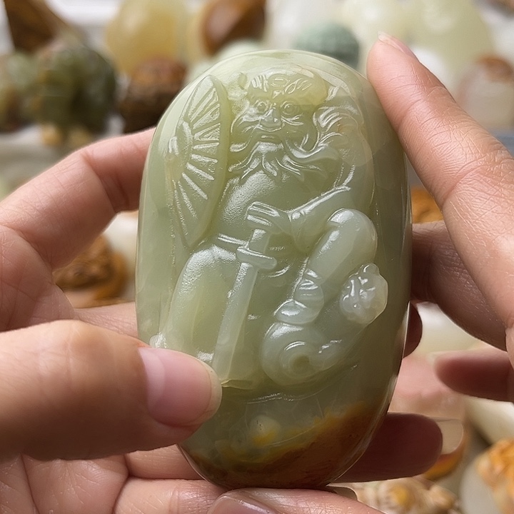 石材古青石不退换钟馗微瑕