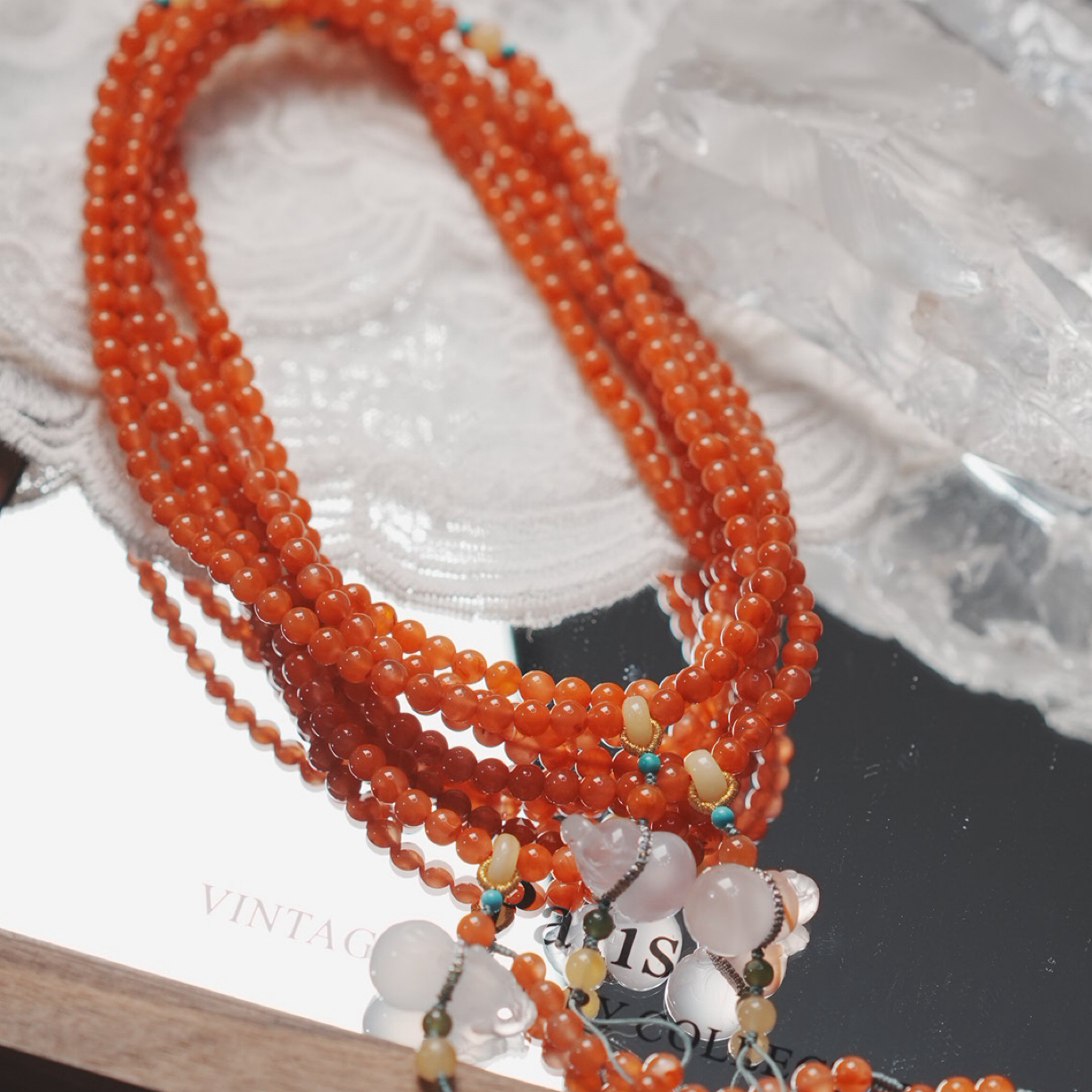 54945天然原创108颗南红多圈6mm手链多样性发一