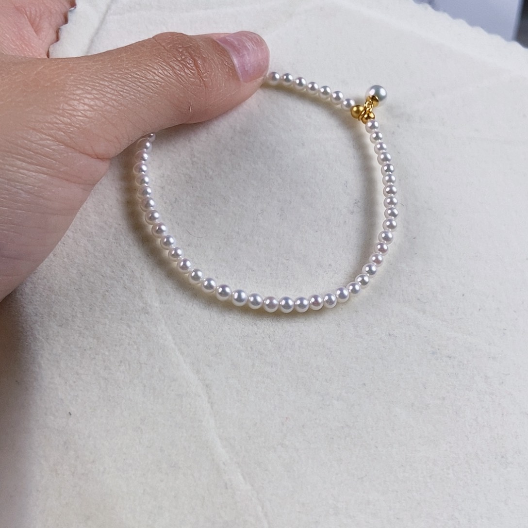 淡水珍珠手绳银S925镶嵌