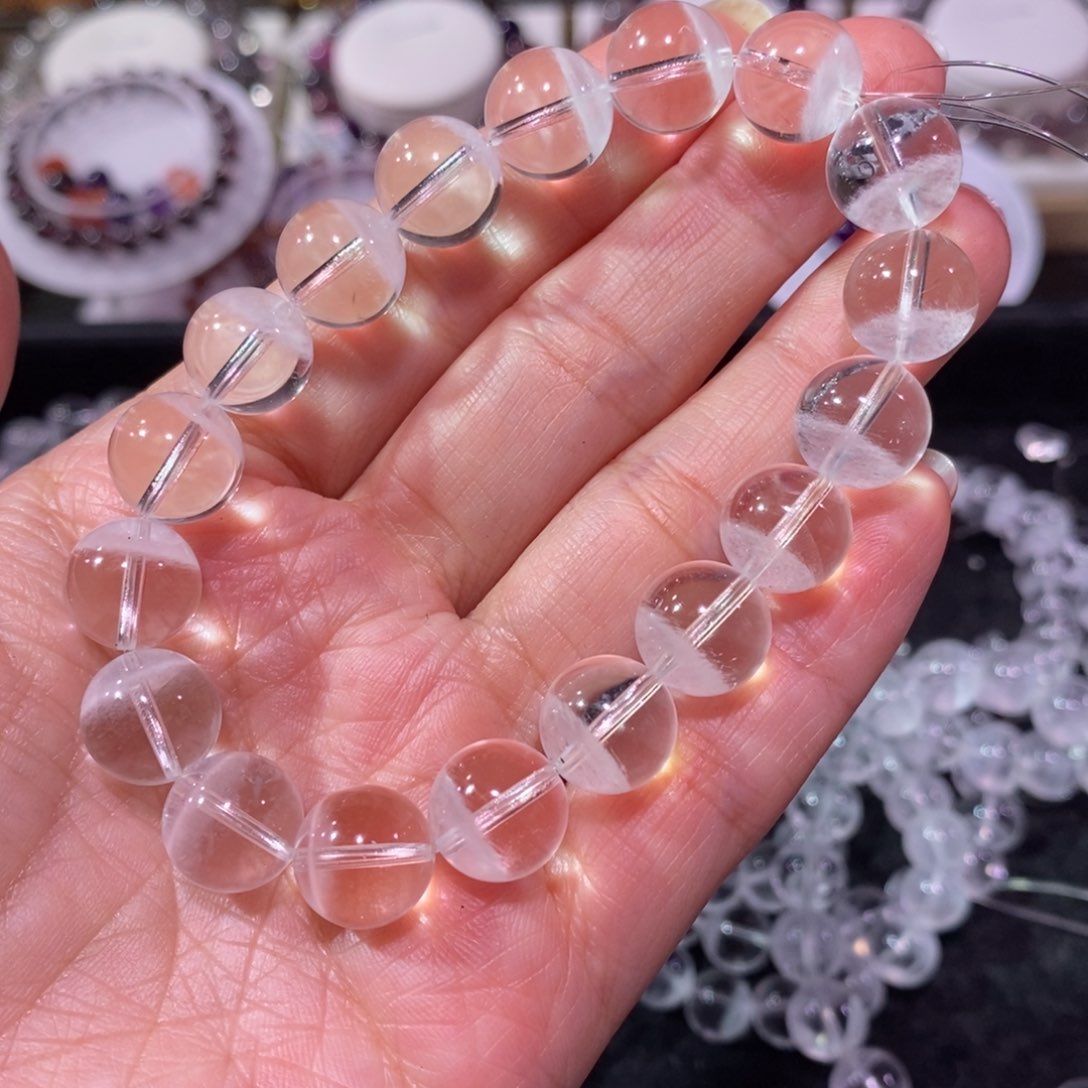 水晶手链未镶嵌媚*白幽灵11+