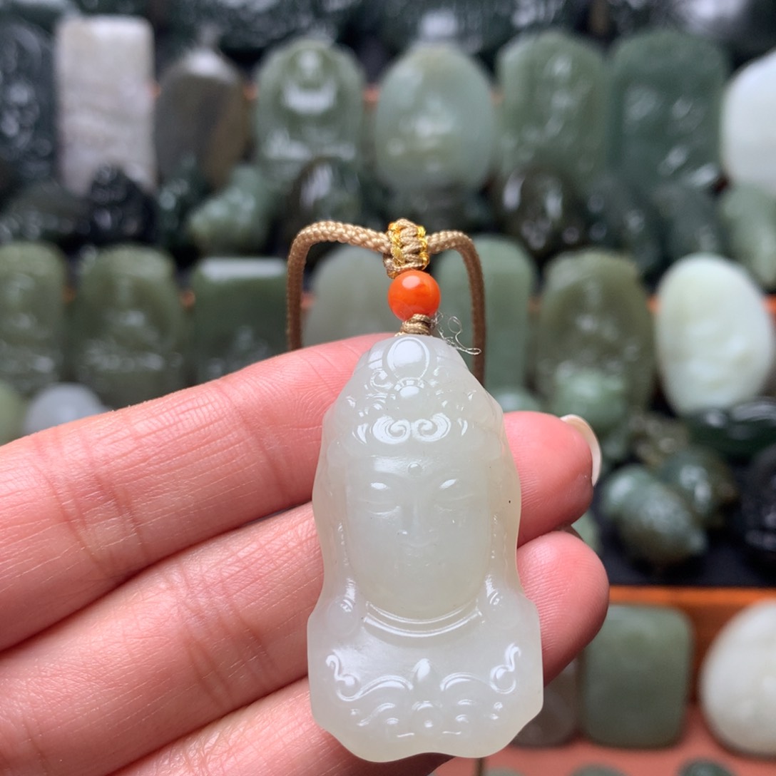 和田玉颈饰未镶嵌挂件54