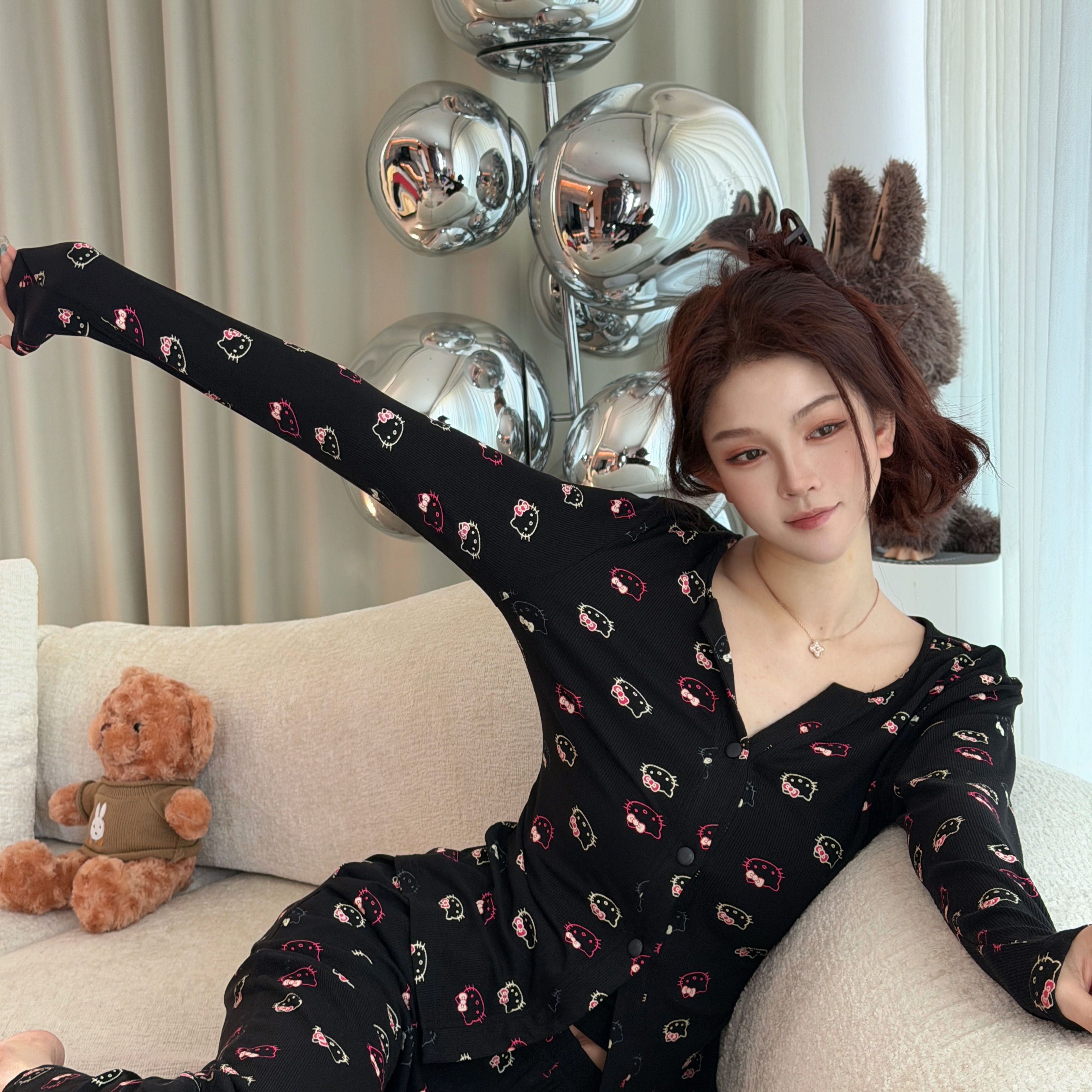 SIEOYJIEA/私迹大榕家【暗夜kt】时尚高定柔软亲肤睡衣