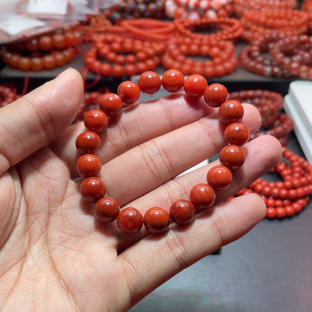 南红玛瑙手链未镶嵌