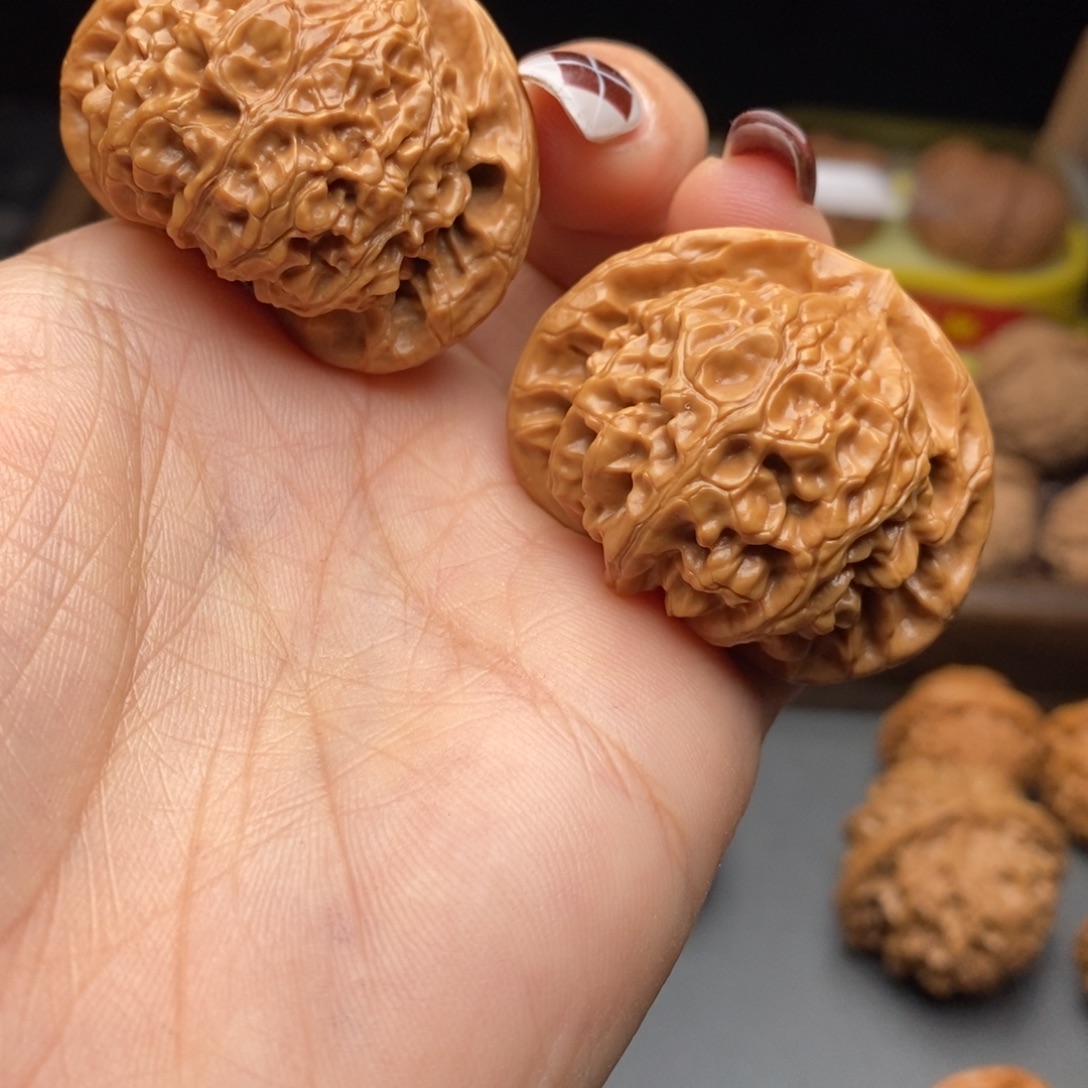 柿***意把件文玩核桃宫灯