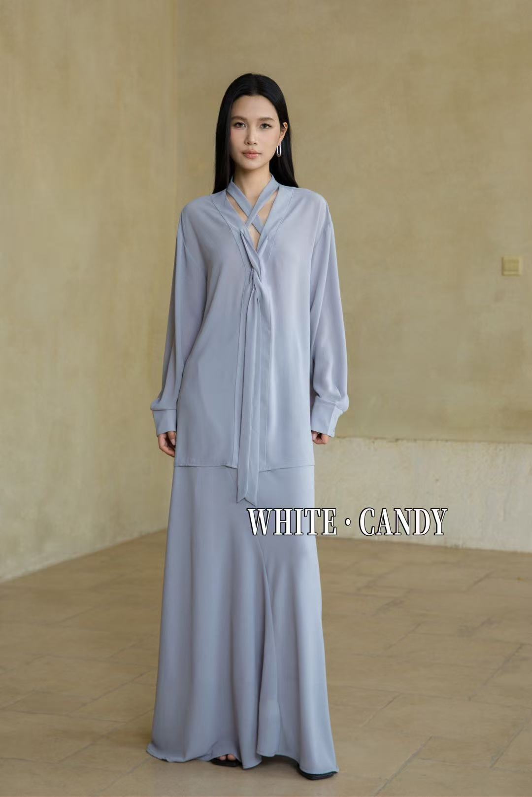 赫拉（7050-1#库）慵懒垂感气质显瘦半身裙（腰围62 裙长111）