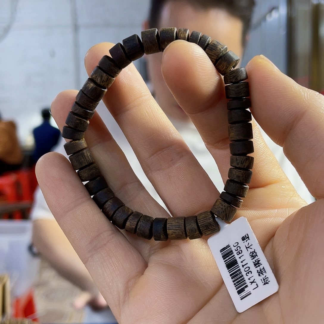沉香手串棋楠白露沉水随型单圈0.7/8克多样性发一