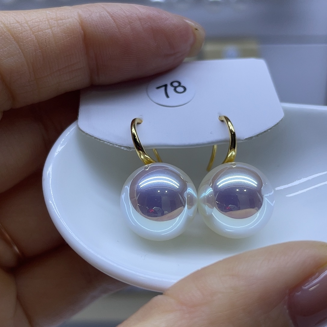 耳饰淡水珍珠银S925镶嵌