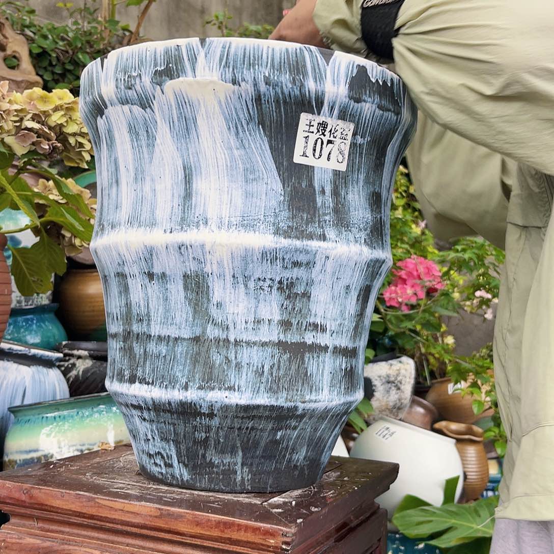 紫砂花盆王嫂花盆直播0524-1078高36口31