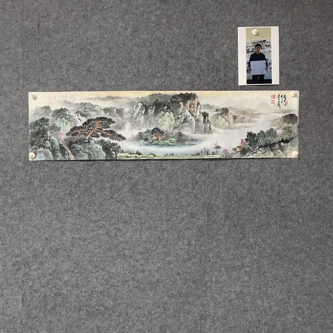 国画四尺对开画芯 捡漏