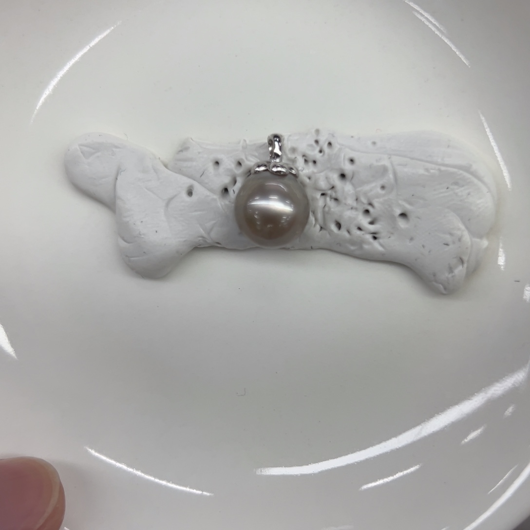 银S925镶嵌吊坠(不含链)海水珍珠11mm大溪地吊坠