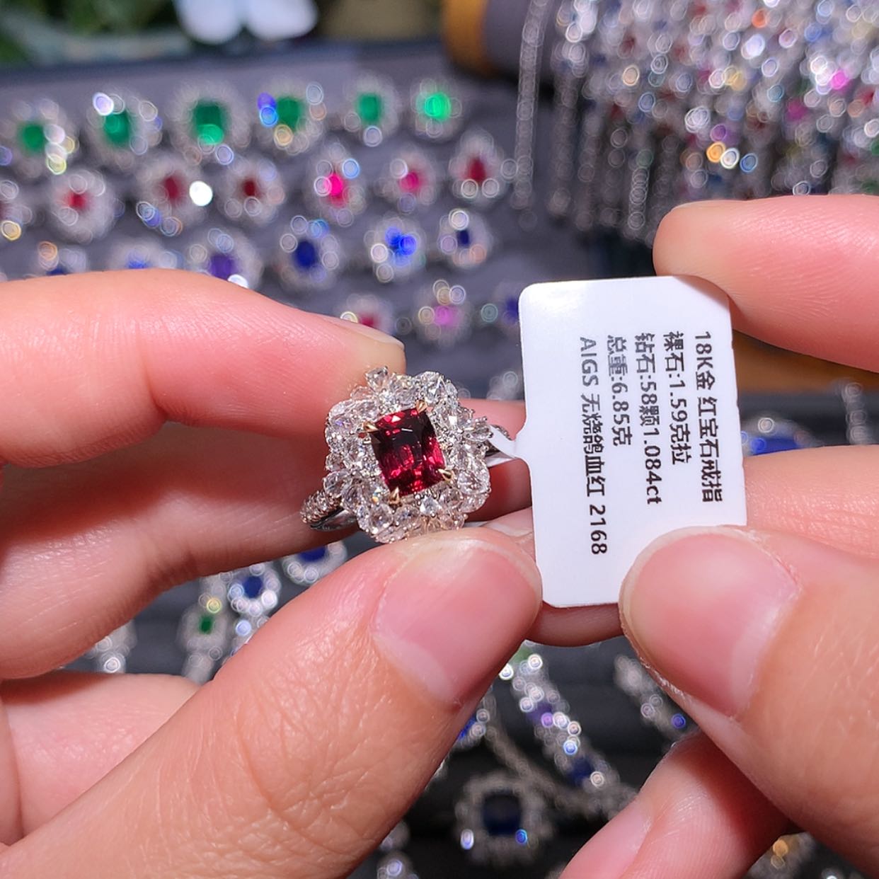 【闪购商品】红宝石戒指18K金镶嵌