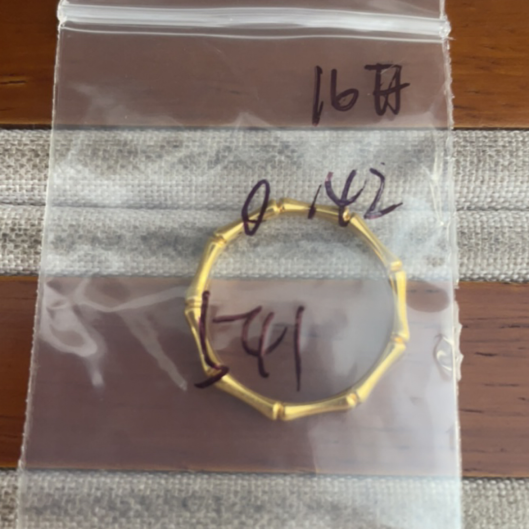 克重0.42 16号 竹节戒指 足金999