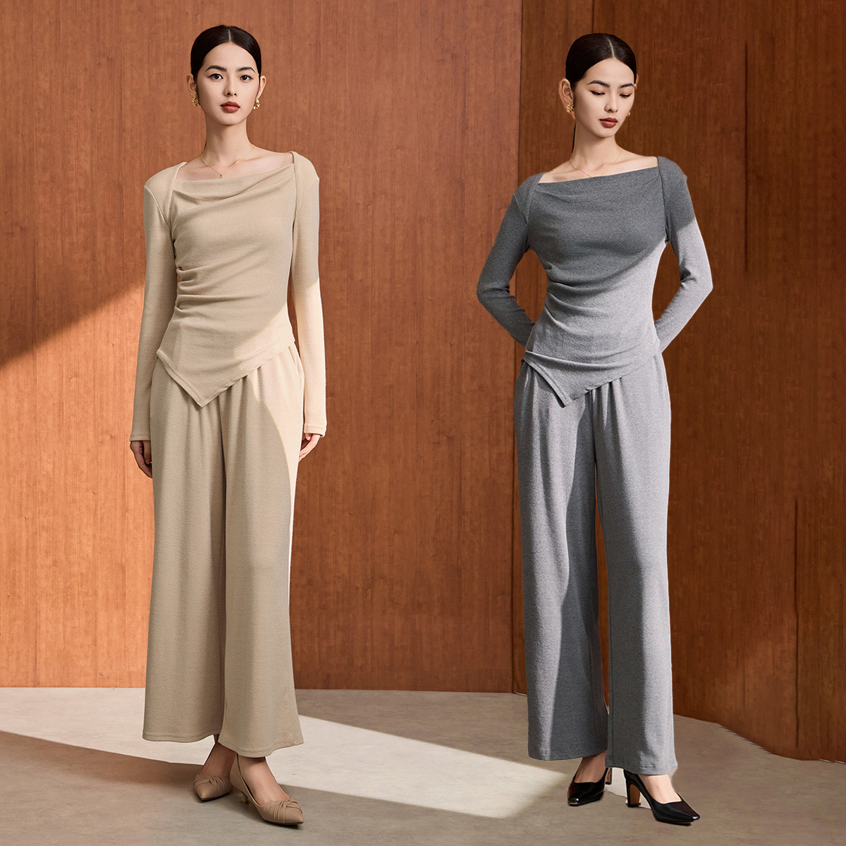 【联想惠甄选】马天奴春秋气质长袖时尚宽松套装VDA877STH0