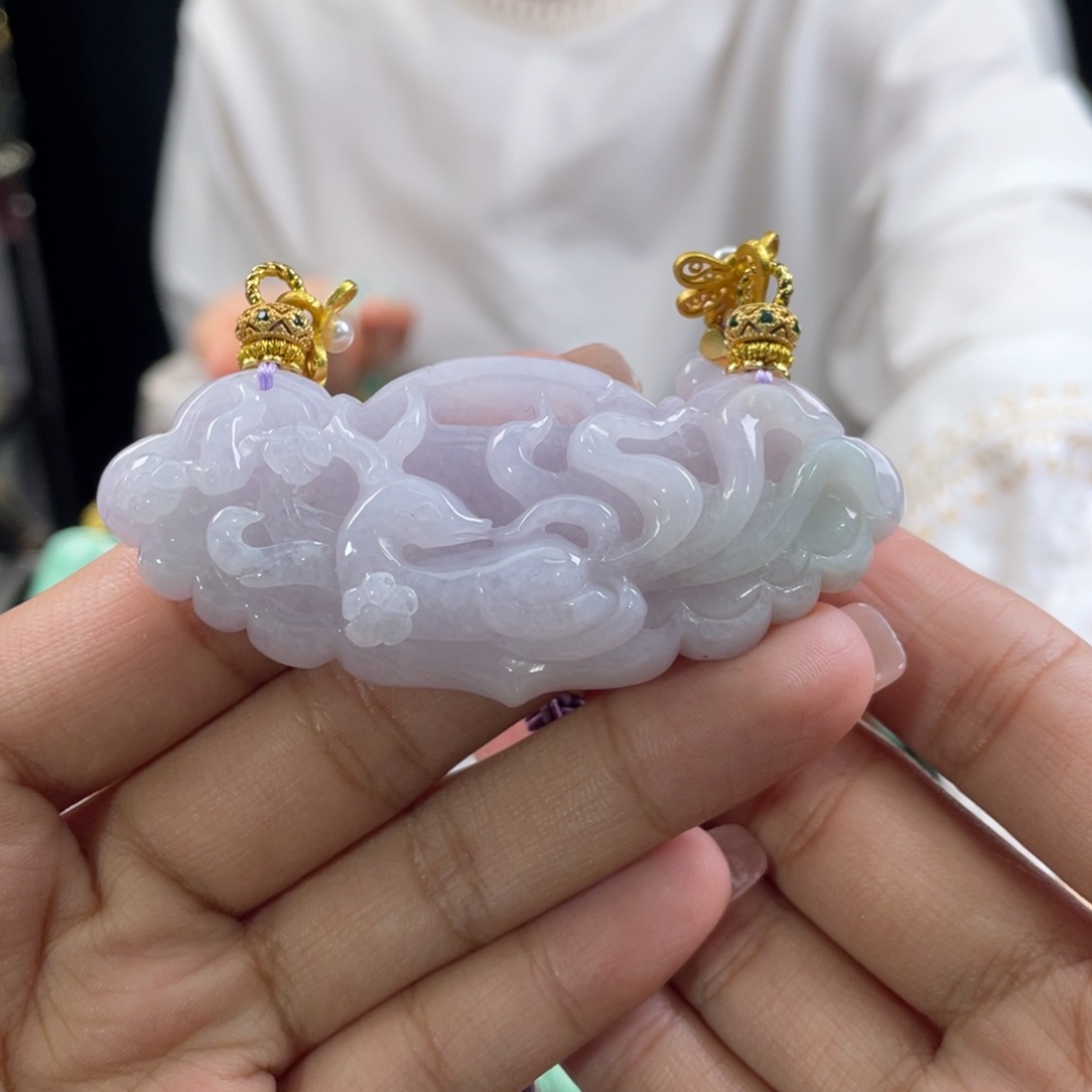 翡翠颈饰未镶嵌代编织