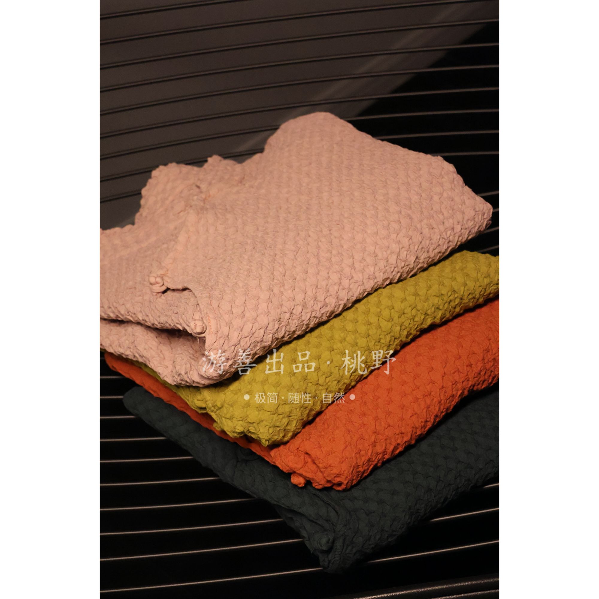 亚麻提花斜襟盘扣花边纯色显瘦设计感打底衫  长70胸176