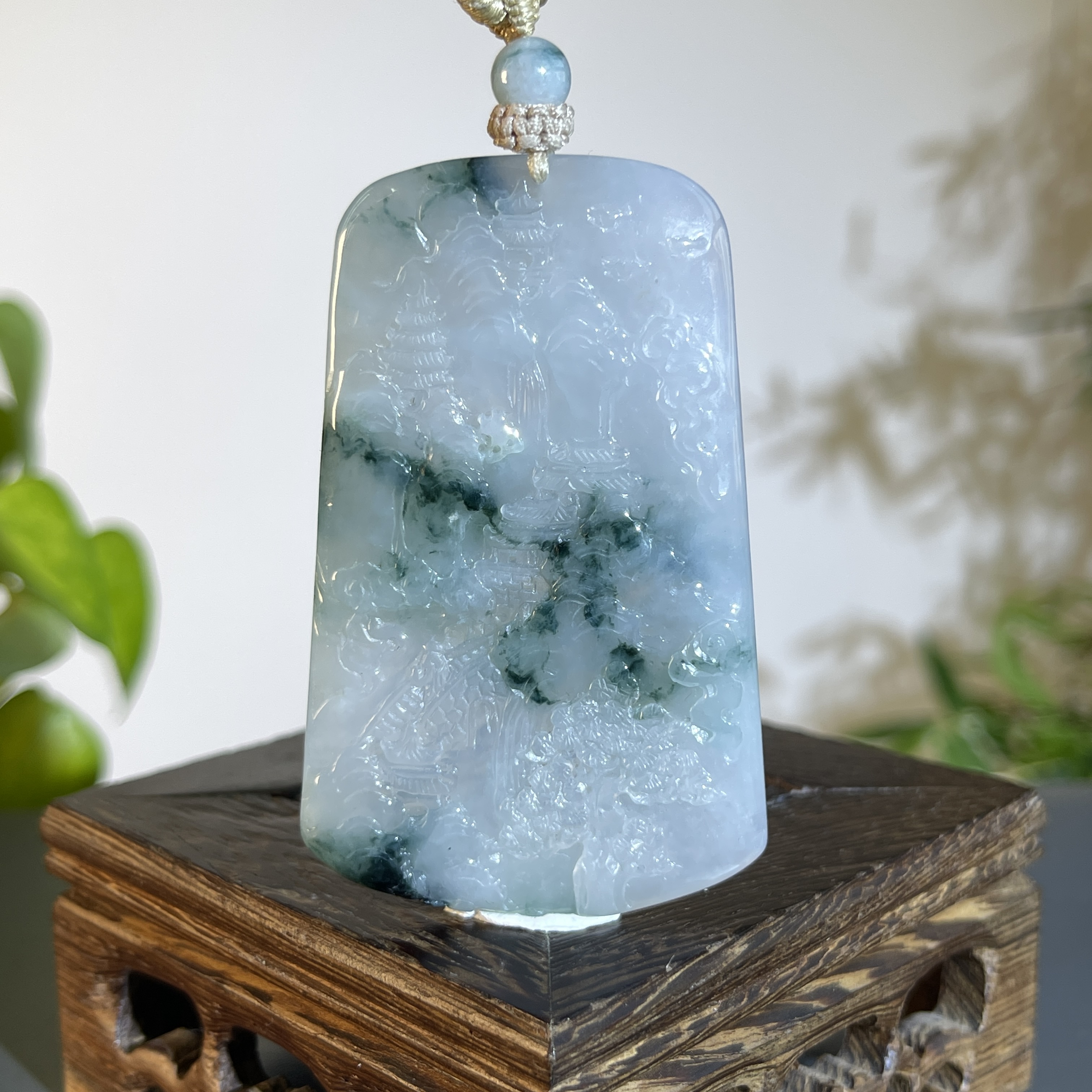 JTW14-122 天然翡翠缅甸A货 山水牌