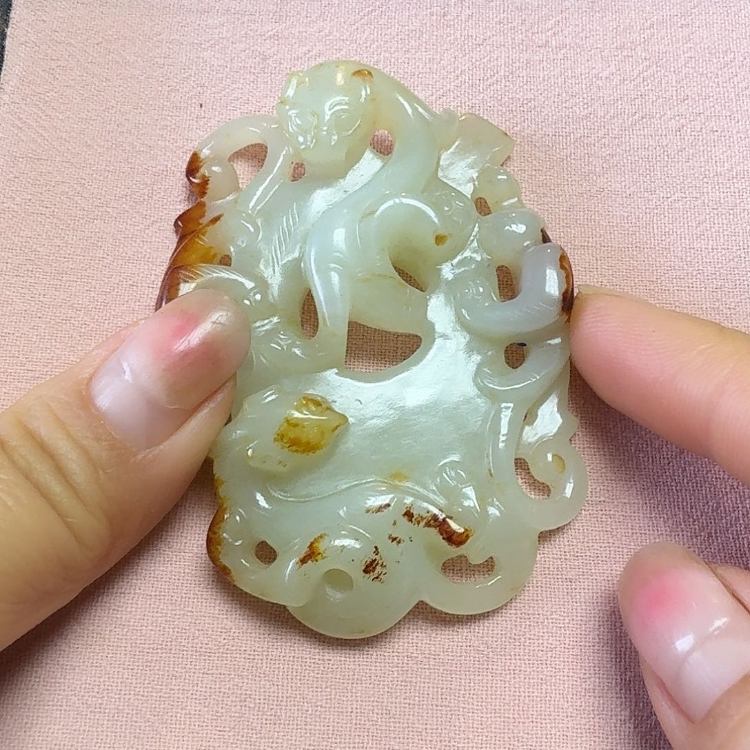 和田玉未镶嵌挂件无**生