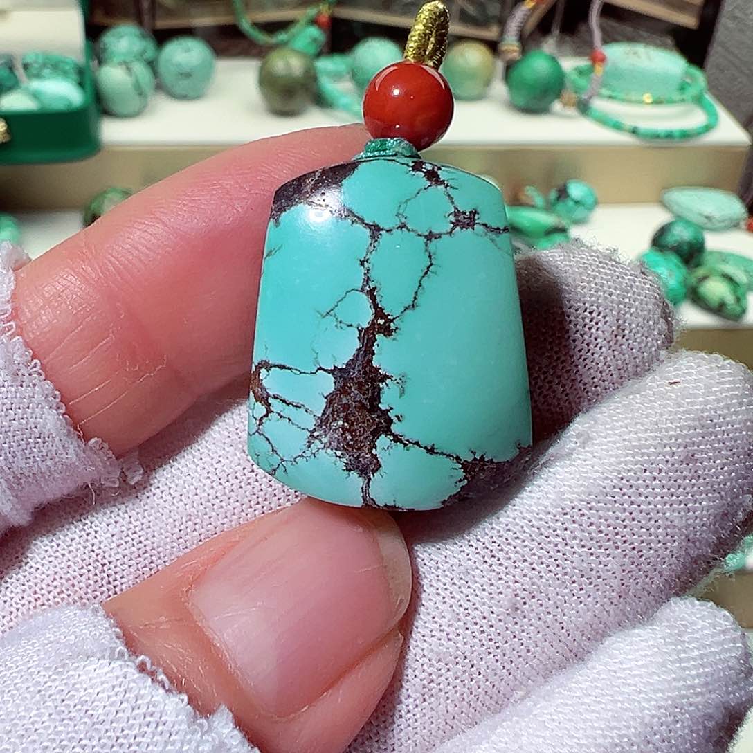 绿松石无事牌未镶嵌