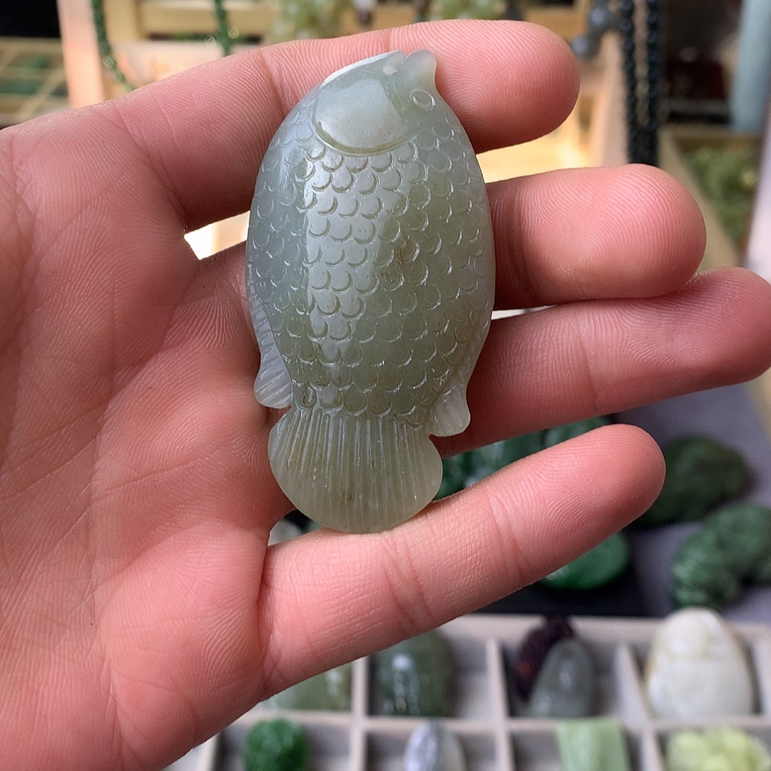 和田玉未镶嵌吊坠(不含链)