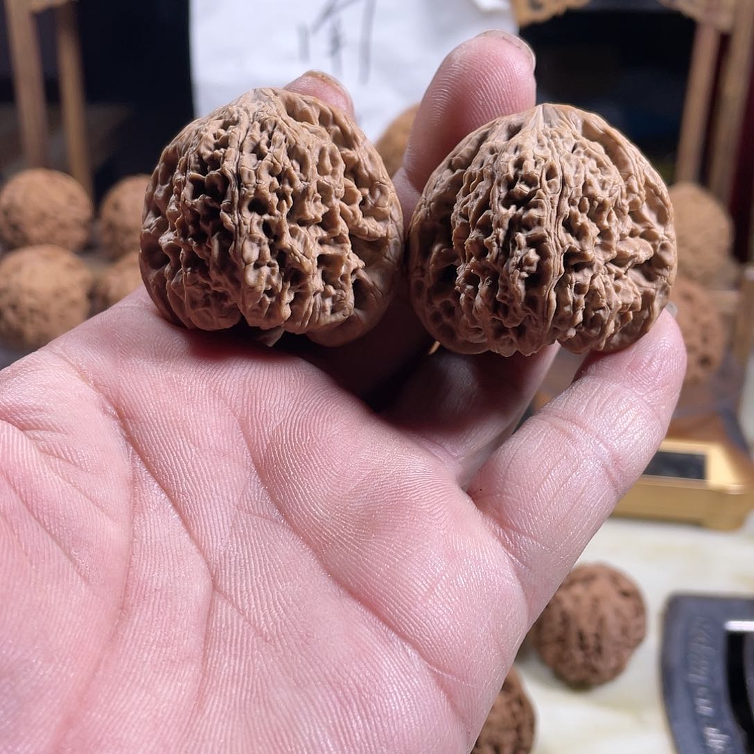 桃核吊坠無**東文玩核桃南将石