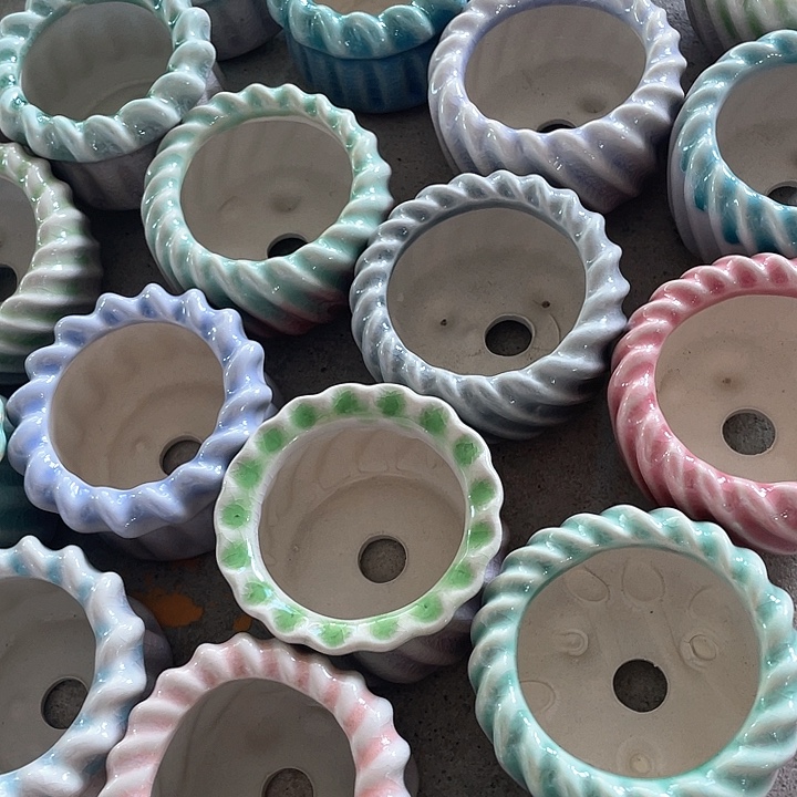 随机9个半手工花盆浮力