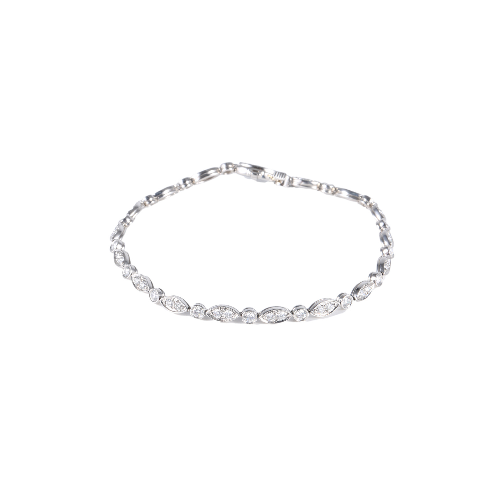 95新 Tiffany & Co./蒂芙尼 花花特价 钻石 JAZZ系列 满钻手链