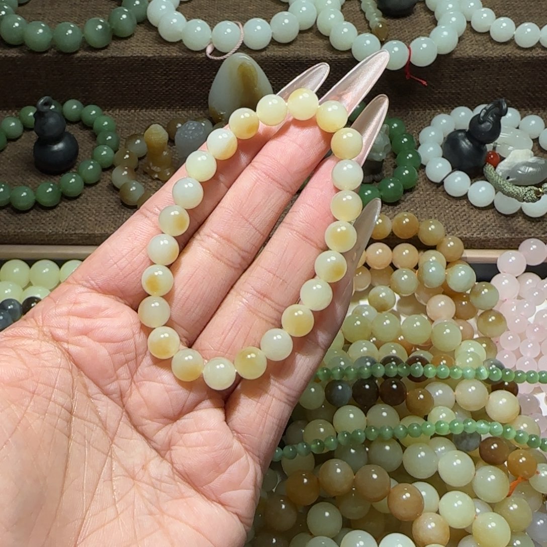 和田玉未镶嵌手链