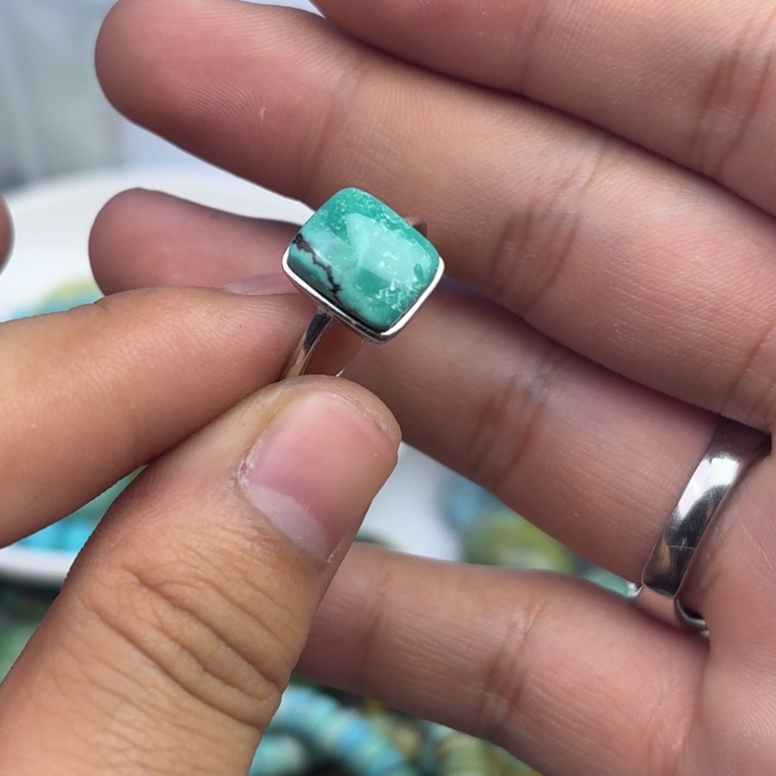 绿松石银S925镶嵌珠宝奇石