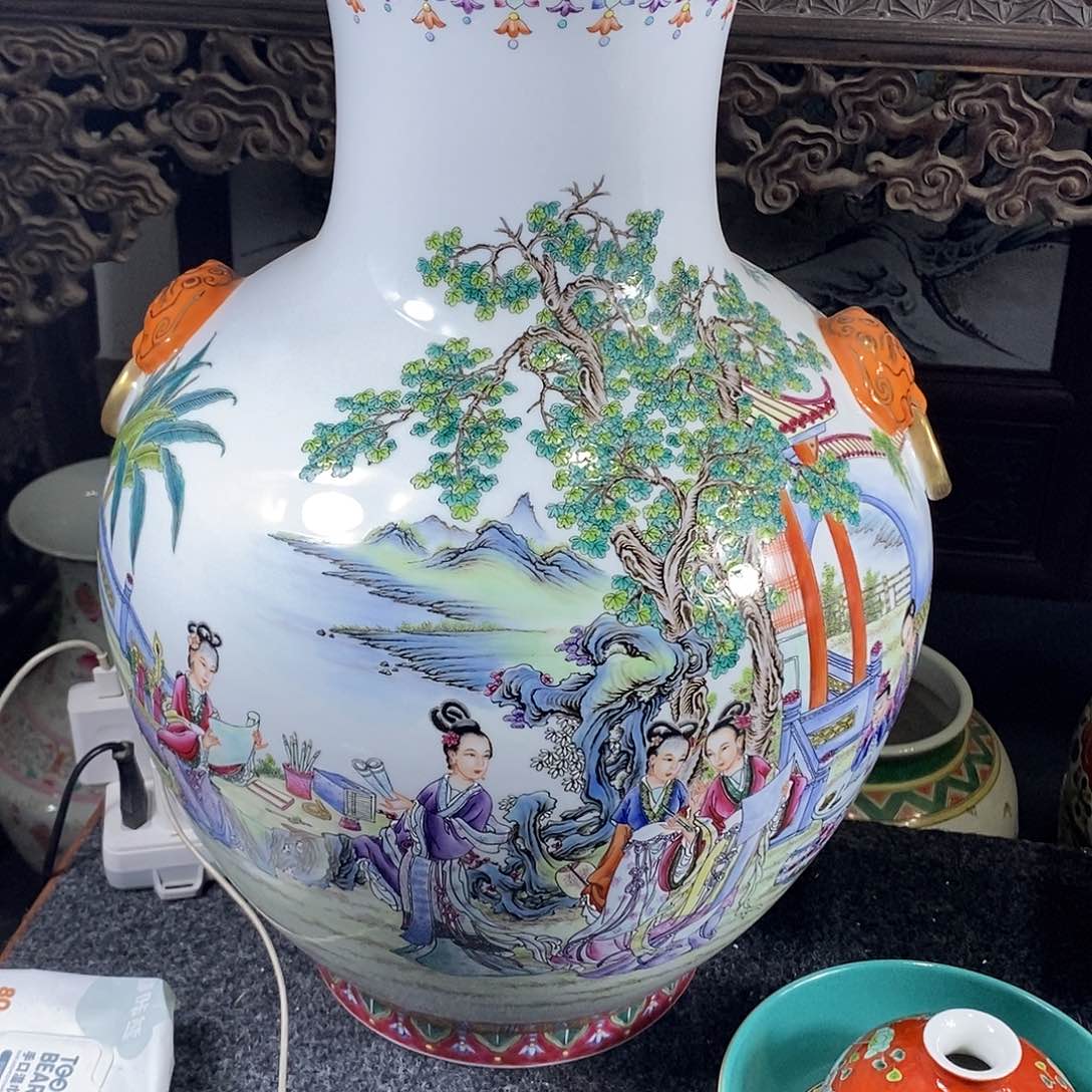 手工手绘陶瓷摆件工艺品随*