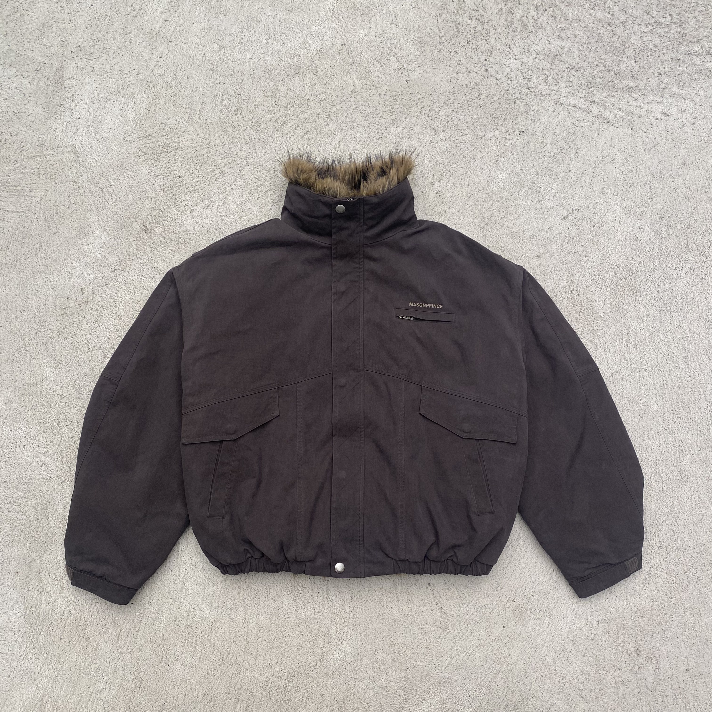 【上海】MASONPRINCE*可拆卸毛领廓形夹克外套