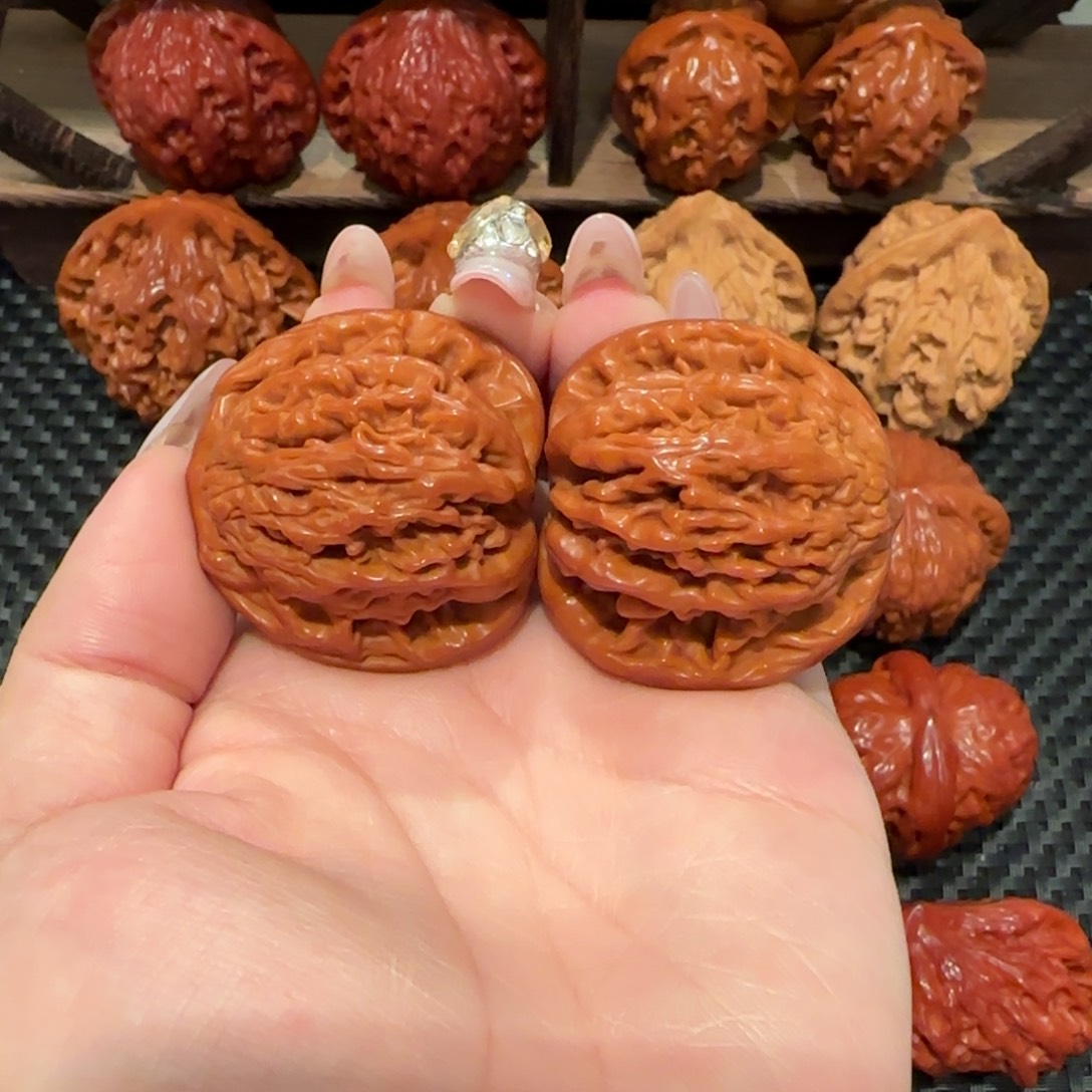 吊坠文玩核桃麦穗虎头38精品1601